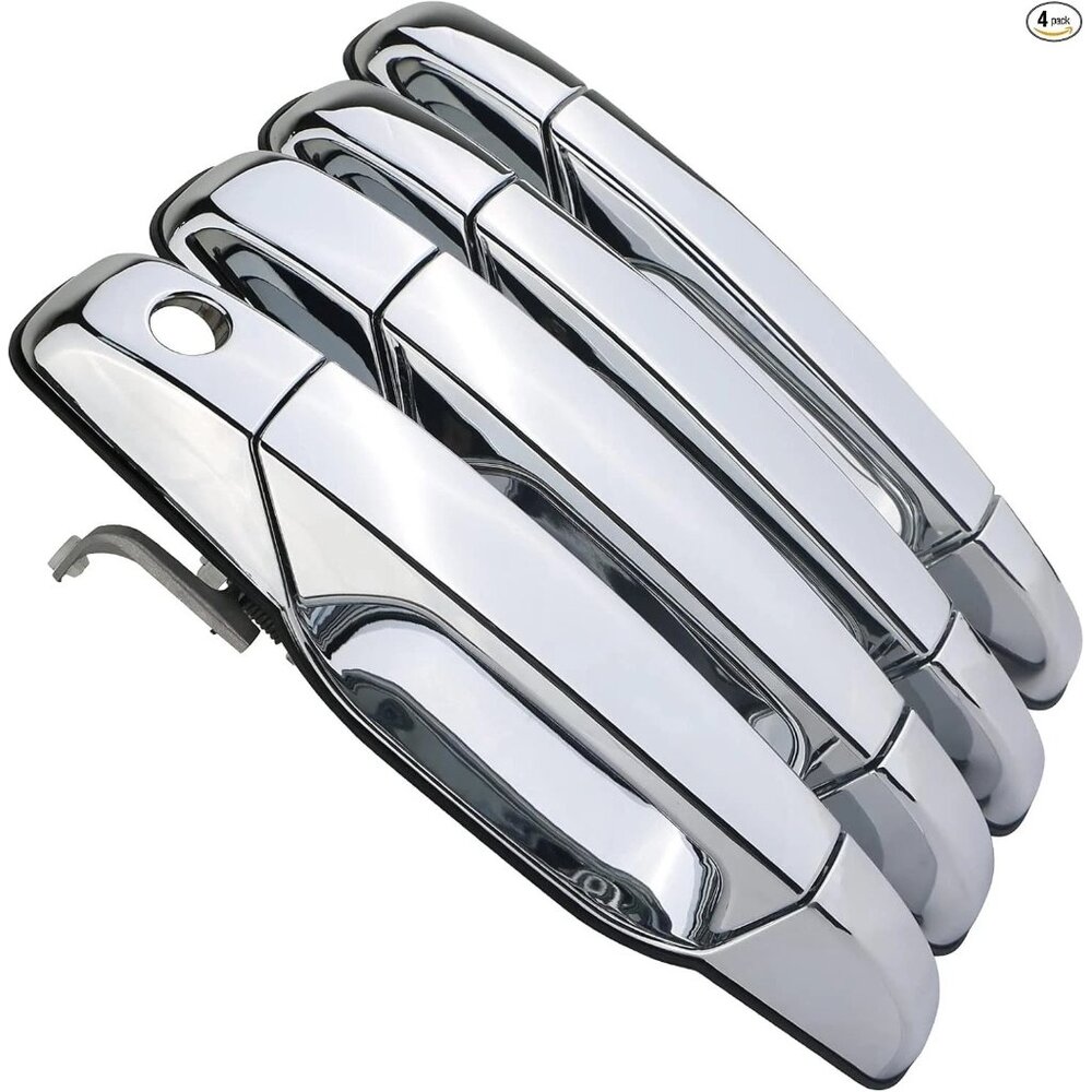 4 Upgraded Exterior Door Handles Chrome Compatible with 2007-2013 Silverado 1500